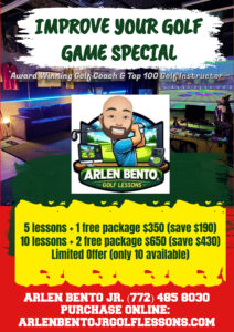 ARLEN BENTO JR INDOOR GOLF LESSONS STUART FLORIDA SPECIAL